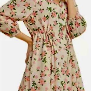 Draper James Floral Print Cream sundress with adjustable waist‎ small